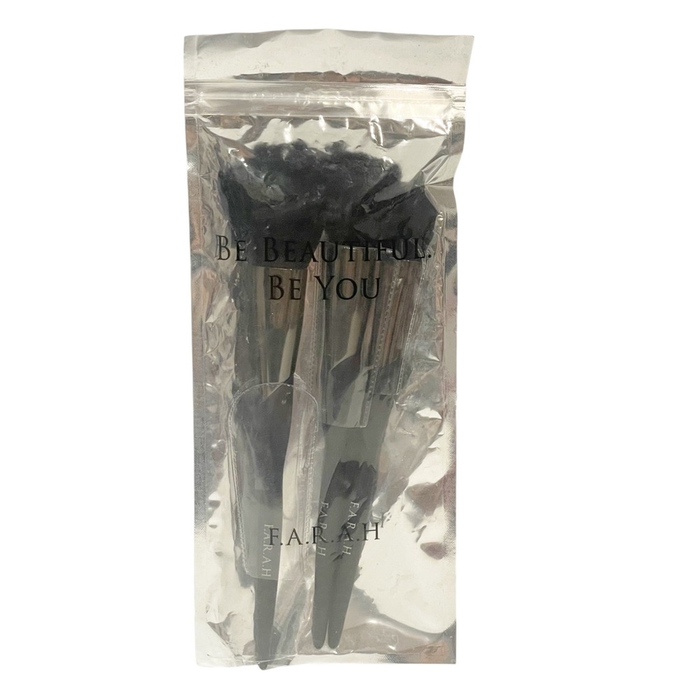 FARAH Be Beautiful Be You Midnight Pro Trio Face Makeup Brushes Set NEW